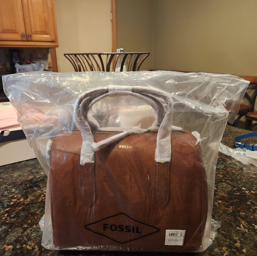 Fossil Tan Leather Tote